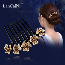 Hair comb plug Hair accessories wild Korean flower comb card hair clip disc hair artifact Temperament headdress Women hair card hair plug