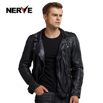 NERVE Nev motorcycle riding leather mens motorcycle jacket racing clothing Four Seasons anti-fall wear-resistant wind and warmth