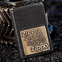 Edition Zippo362 classic four-generation copper logo badge original lighter frosted black lacquer gift men