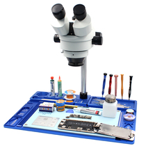Digital microscope base platform large base aluminum alloy precision electronic mobile phone repair table silicone pad