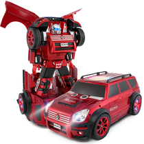 Front Source Large Remote Control Deformation Car Simulation Robot Toy Intelligent Conversation Can Voice Manipulation Deformation