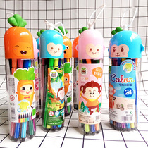 Children Watercolor Pen Hexagon Rod Drawing Pen Color Graffiti Pen Students Fine Art Painted Pen Washable Watercolor Pen