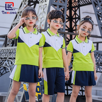 Primary School Uniforms Summer Clothing Children Sports Class Clothes Suit Summer Kindergarten Landscaped College Wind Show Uniform