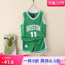 Boy Summer Clothing Vest Suit Children Summer Sports Basketball Clothes Boy Handsome Air Speed Dry Clothes Thin children Clothing Tide
