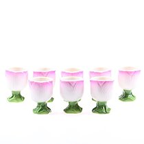 Fan Fun Lotus cup for Buddha Holy water cup Ceramic cup for water purification cup Buddhist Buddha supplies wholesale 8 sets