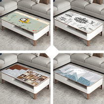 Tea table cloth pvc table mat waterproof and oil-proof non-washing modern simple crystal board soft glass dining tablecloth tasteless