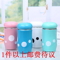 Thermos cute spotted big belly mushroom cup Creative daily hundred gift cup