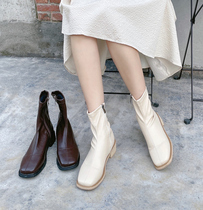 MOBAI temperament rider short boots Inron slim boots women 2022 spring autumn new fashion 100 hitch heel Martin boots