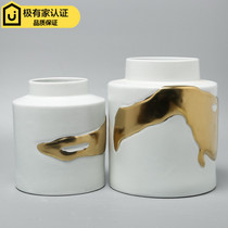 Modern new Chinese ceramic storage tank ornaments creative model room porch TV cabinet study soft decorations
