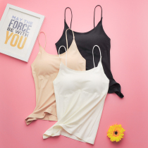 Cotton thin shoulder strap chest wrap chest long with chest pad anti-light and bottoming out bra one-piece camisole vest