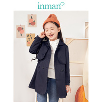 Inman boy clothing windjersey girl 2022 new autumn and winter 100 lap CUHK children long sleeve big coat girl jacket foreign air