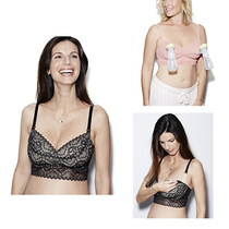 Europe and the United States big brand original single belt steel ring lace pregnant women underwear postpartum breast pumping nursing bra free hand-held anti-light