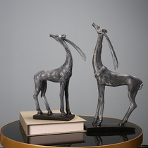Abstract deer pair of living room swing pieces creative modern minimalist fashion light and luxurious Home Ornament Hyun Guan Cabinet Furnishing