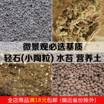 Matrix Moss Micro landscape ecological bottle diy material package nutrient soil organic soil ceramsite light stone water Moss coconut soil