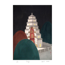 Mounted] Shao Yes Hometown limited edition painting Silk book heavy color living room study hanging painting decorative painting