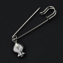 Retro Silver small fish brooch pin sweater literary style Korean version of classical holiday birthday gift collection waist accessories
