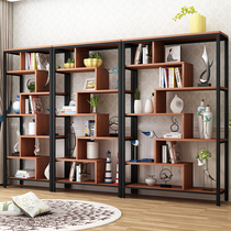 Bookshelf Floor-to-ceiling multi-layer Wrought iron screen storage rack Office living room entrance decoration storage rack Partition shelf