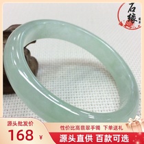 Myanmar jade bracelet Old Pit Ice glutinous oil green violet jade bracelet floating flower female jade bracelet natural Special