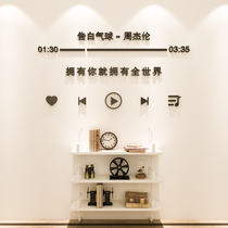 3D stereo wall sticker lyrics restaurant net red milk tea shop warm font modern room TV wall dormitory decorations