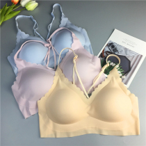 Underwear beauty back bra Womens rimless bra gathered adjustment type Gu Fei incognito thin belt small chest gathered around the chest