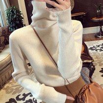 20 autumn and winter New 100% pure woolen sweater women pile high neck Korean sweater cashmere slim knitted base