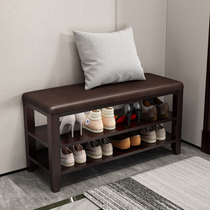 Solid Wood Changing Shoes Stool Home Doorway Provincial Space Entrance Door Multilayer Integrated Modern Minimalist Shoe Cabinet Light And Extravagant Shoe Rack