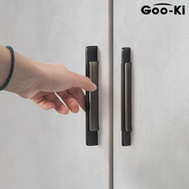 Modern simple cabinet door handle black Gray splicing handle Nordic modern light luxury Drawer Wardrobe handle