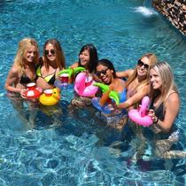 Inflatable drink CUP HOLDER COLA DRINK FLOATING cup HOLDER LEISURE water SWIMMING WATER TOY Flamingo cup holder