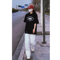 High Waist White Jeans Womens Summer 2022 New Loose Towering Broadlegged Slim Trousers Straight Barrel Pants