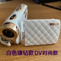 Pink camera plaid diamond DV retro camera Little red book self-media camera vlog old video recorder