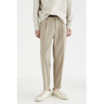 (NANS) CLASSIC double pleated wide SUIT trousers (ankle-length PANTS) CLASSIC SUIT PANTS