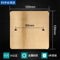 Fupai ground plug cover Stainless steel 120 type ground plug decorative bottom box cover cover cover cover All copper cover blind plate