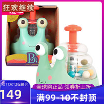 American B Toys Snail Press Hops Jump Ball Bab Twist Twist Baby Puzzle Children Sensation System Toy Luminous Dolly