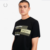 FRED PERRY MENS short-sleeved T-shirt 2021 summer new letter cotton casual trend wheat ear T-shirt M1599