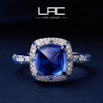 LAC high jewelry natural tanzanite ring 18K gold diamond inlaid treasure jewelry