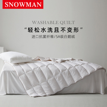 Snowman Washable Down Duvet 95 White Goose Down Mixed Padded Core Spring Autumn Duvet Winter Duvet