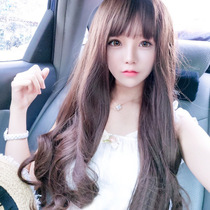 Japanese air bangs long curly hair ladyboy wig supplies Big waves Womens big boss full headgear Male cd cross-dressing