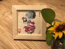 (Fos also) Chinese Characteristics Cut Paper Home Decorative Solid Wood Photo Frames Send the Old Outer Window Flower Pendulum to Randomly Ship