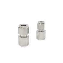 Internal wire NPT ferrule connector 304 stainless steel straight American internal thread ferrule type pipe joint 1 4 1 2