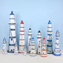 Mediterranean wooden old lighthouse ornaments Home decorations Creative Marine style decorative furnishings