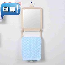 Household accommodation f house Desktop hanging dual-use mirror can be hung towel bathroom makeup mirror Bathroom hanging wall hanging small