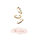 Spot Lhwindsor Windsor Jewelry Aurora японская изысканная черная зеленая каина три кольца