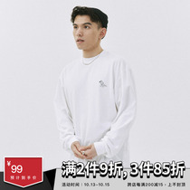 SAMESAME21AW Autumn New embroidered long sleeve T-shirt base shirt round neck sleeve casual top mens Tide brand