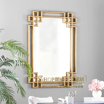 American classical living room corridor art mirror Nordic background wall creative dressing bathroom mirror wall hanging decorative mirror