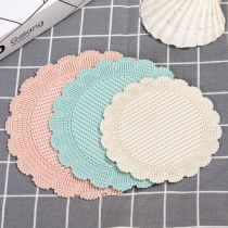 6 pieces of lace insulation mat placemats creative table mat plate mat household anti-scalding mat sand pot mat bowl mat coaster