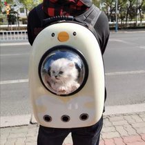 Cat and dog Teddy space capsule pet out bag has home double shoulder cat bag shoulder bag deodorant beads