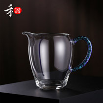 Heji new thick-bottomed male cup Churran tea sea thickened glass male cup high-end high-borosilicate glass handmade fair cup