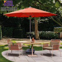  Middle column umbrella Outdoor parasol Garden sun umbrella Hand-cranked umbrella Courtyard umbrella Cafe terrace table and chair umbrella