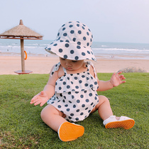 South Korea baby jumpsuit summer money baby sling bag shirt cute sleeveless jumpsuit newborn clothes thin