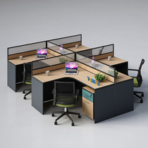 Screen desk chair combination office furniture staff four seats partition computer desk staff card holder customization